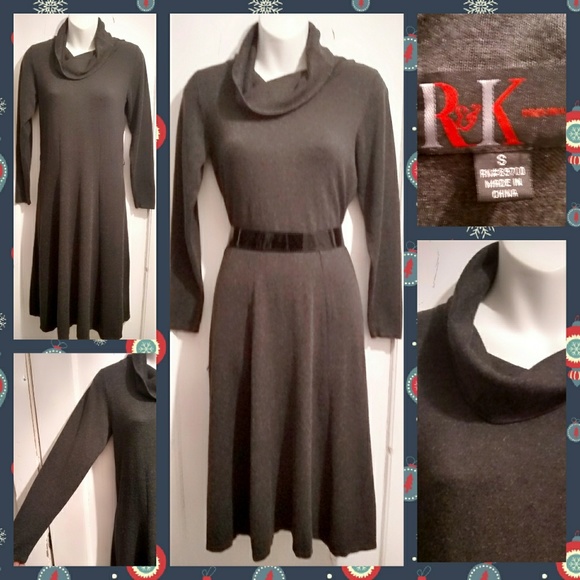 charcoal gray sweater dress
